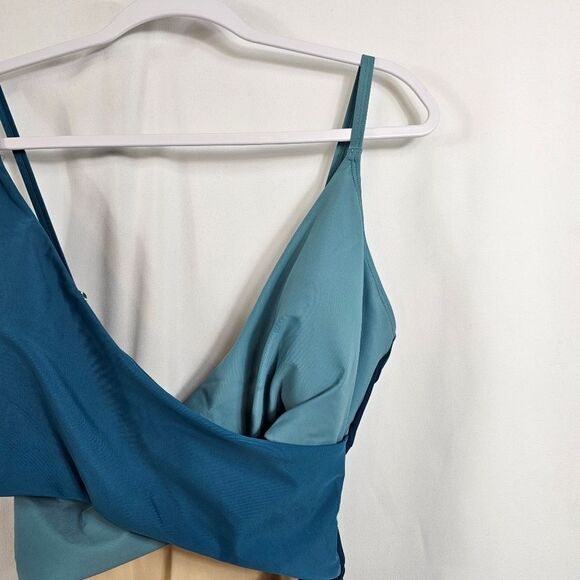 NWT SummerSalt Sea Breeze Cutout One piece in Seaweed & Bluestone & Mist - 12 - Picture 5 of 7